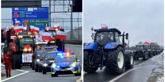Ogólnopolski Protest Rolników. W Łódzkiem blokady od rana sparaliżują drogi. Kierowcy muszą liczyć się z utrudnieniami [Mapa]