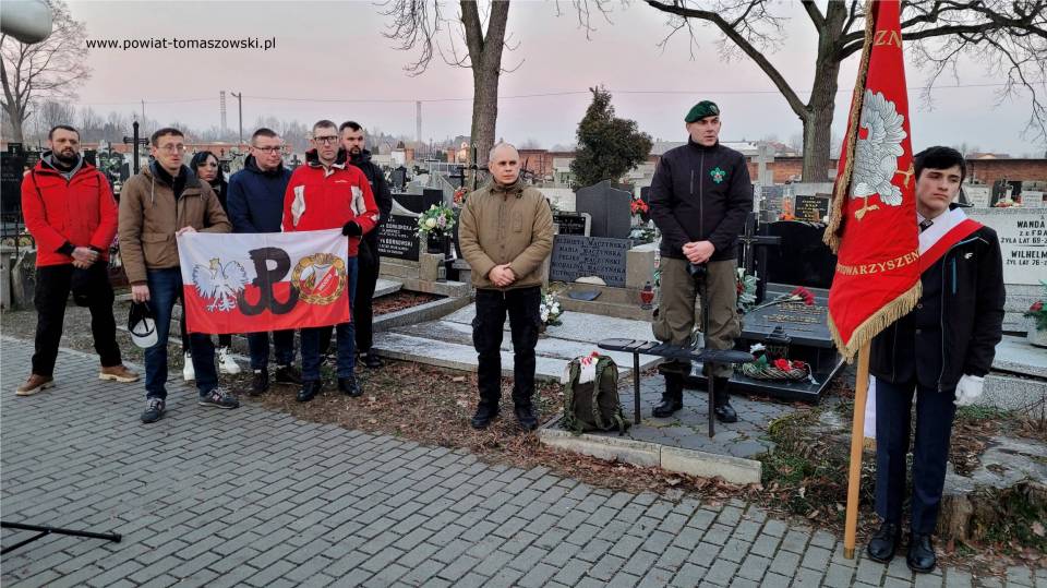 Uroczystość przy grobie Jana Czarneckiego w Dniu Pamięci Żołnierzy Wyklętych