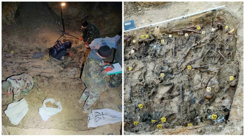 Poszukiwacze odnaleźli zbiorową mogiłę. Wydobyto kilkadziesiąt szkieletów. Kim były ofiary zakopane pod Sulejowem? [Foto]